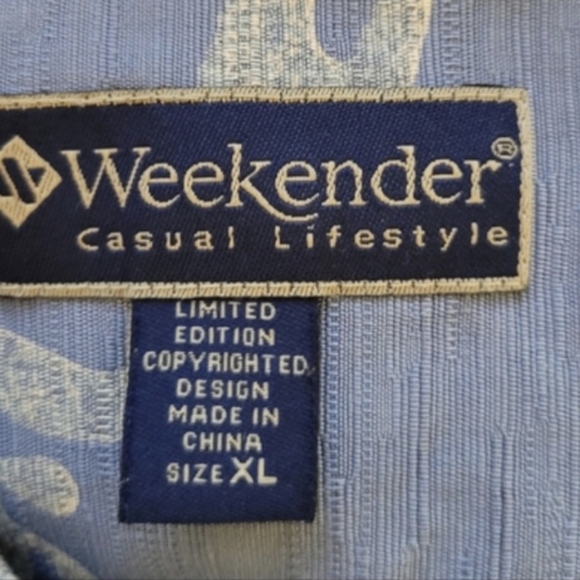 Mens Weekenders Blue Floral Silk Blend Button Down Short Sleeve Shirt US Size XL - Picture 3 of 11